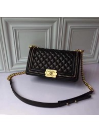 Replica Boy Chanel Flap Shoulder Bag Original Sheepskin Leather A67086 Black HY15173Ix66