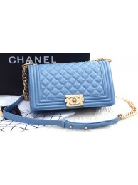 Replica Boy Chanel Flap Shoulder Bag SkyBlue Sheepskin Leather A67086 Gold HY13360rH96