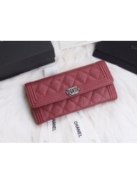 Replica BOY CHANEL Flap Wallet A80286 red silver-Tone Metal HY13971Kg43