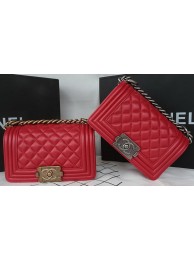 Replica Boy Chanel mini Flap Bag Original Sheepskin A67085 Dark Red HY12781KG80