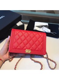 Replica BOY CHANEL Original Wallet on Chain A80287 red HY1965HB48