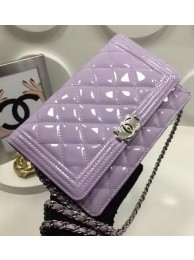 Replica Boy Chanel WOC mini Flap Bags Patent Leather A33815 Lavender HY18953ui32