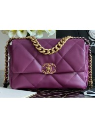 Replica Chanel 19 flap bag AS1160 purple HY16877BB13