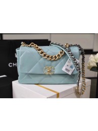 Replica Chanel 19 flap bag AS1161 light blue HY12275VA65