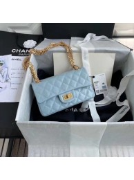 Replica Chanel 2.55 Calfskin Flap Bag A37586 sky blue HY5063zR45