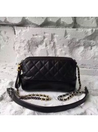 Replica Chanel 2017 Gabrielle Original Leather Shoulder Bag 17817 Black HY16294iF91