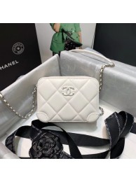 Replica CHANEL 2020 New Style Original Leather Ball Grain Bag AP1132 White HY21485Fi42