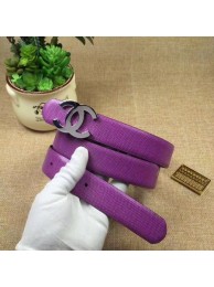 Replica Chanel 30mm Leather Belt CH5232 Purple HY18845VA65