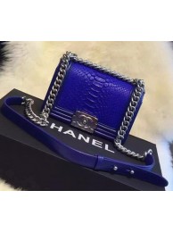 Replica Chanel Boy Flap Shoulder Bag Python Leather A66094 Royal HY8433BJ25