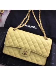Replica Chanel Calfskin & Gold-Tone Metal A01112 yellow HY3242AP18