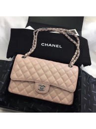 Replica Chanel Calfskin & Silver-Tone Metal A01112 nude HY12057YP94