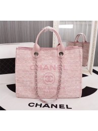 Replica Chanel Canvas Tote Shopping Bag 8099 pink HY19056Sf59