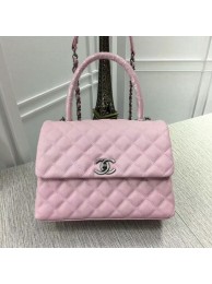 Replica Chanel Caviar Leather Top Handle Bag 92991 Pink HY11983TN94