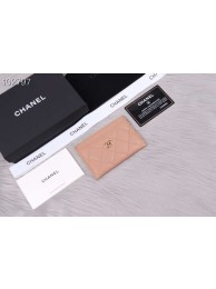 Replica Chanel classic card holder Grained Calfskin & Gold-Tone Metal A31510 apricot HY8410SV68