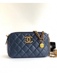 Replica Chanel classic clutch with chain A94105 blue HY19115aG44