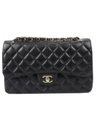 Replica Chanel Classic Flap Bag Black Cannage Pattern CF1113 Gold HY23130aG44