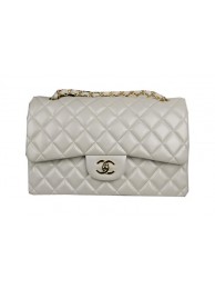 Replica Chanel Classic Flap Bag OffWhite Original Leather CF1113 Gold HY13052XB19