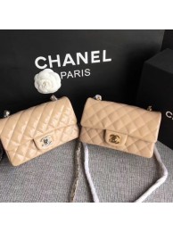 Replica Chanel Classic Flap mini Bag Original Leather A1117 Apricot HY25670DY71
