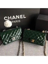 Replica Chanel Classic Flap mini Bag Original Leather A1117 Green HY12459Jw87