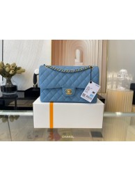 Replica Chanel classic handbag Grained Calfskin&gold Metal 01112 sky blue HY3018Hd81