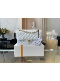 Replica Chanel classic handbag Lambskin&gold Metal 01112 white HY11914iF91