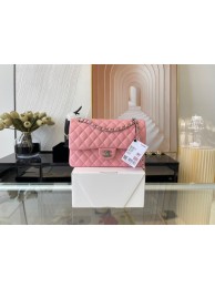 Replica Chanel classic handbag Lambskin&silver Metal 01112 Cherry Blossom powder HY13591hD86
