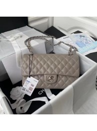 Replica chanel classic handbag Lambskin & silver Metal A01112 grey HY26916cK54