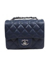 Replica Chanel Classic MINI Flap Bag CF1115 Royal Cannage Pattern Silver HY13078TN94