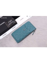 Replica Chanel classic pouch Grained Calfskin& silver-Tone Metal A84402 sky blue HY622nB47
