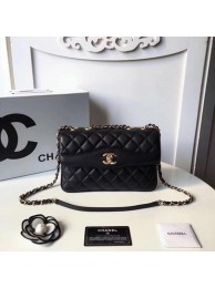 Replica Chanel Classic Shoulder Bag Original Sheepskin Leather A57028 Black HY11353BJ25