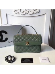 Replica Chanel Classic Shoulder Bag Original Sheepskin Leather A57028 Green HY18699ls37