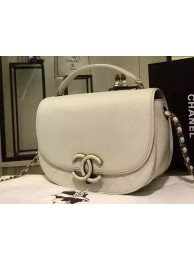 Replica Chanel Classic Top Flap Bag Calfskin Leather A9510 White HY21035VA65