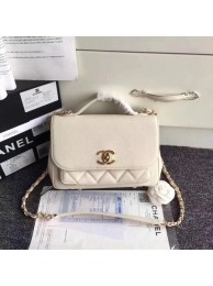 Replica Chanel Classic Top Flap Bag Original Cannage Pattern A96587 White HY24320VA65