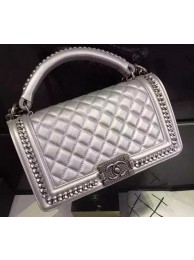 Replica Chanel Classic Top Flap Bag Original Leather A90095 Silver HY26035DY71