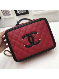 Replica Chanel Cosmetic Bag Original Sheepskin Leather A58695 Red HY4021KG80