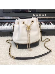 Replica Chanel drawstring bag Calfskin & Gold-Tone Metal AS0373 white HY20081KG80