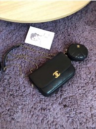 Replica CHANEL Flap Bag Lambskin&Gold-Tone Metal AS1094 black HY24032Xe44
