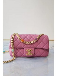 Replica Chanel flap bag Lambskin Resin & Gold-Tone Metal AS2380 Pink HY1668Ix66
