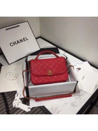 Replica Chanel flap bag leather & Gold Metal AS0970 red HY19574ED66