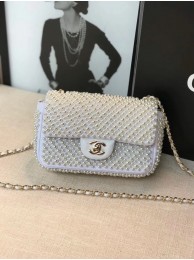 Replica Chanel flap bag pearl bag A1116 White HY17983Hd81
