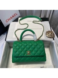 Replica Chanel flap bag with top handle A92990 green HY5615HB48