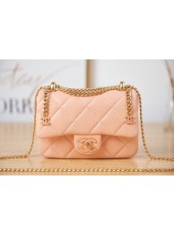 Replica Chanel Flap Lambskin mini Shoulder Bag AS3113 pink HY17047nB47