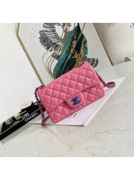 Replica Chanel Flap Lambskin Shoulder Bag 1116 rose HY6425rH96