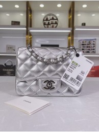 Replica Chanel Flap Lambskin Shoulder Bag A01115 silver HY14104iF91