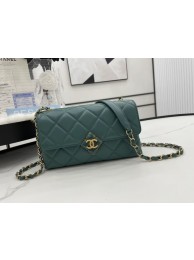 Replica Chanel Flap Lambskin Shoulder Bag AS2557 green HY7703BJ25