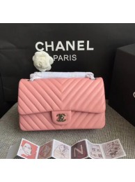 Replica Chanel Flap Original Lambskin Leather Shoulder Bag 1112V Cherry Pink silver chain HY22644Ye83