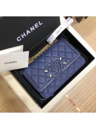 Replica Chanel Flap Shoulder Bag Original Caviar Leather 5698 blue HY10862XB19