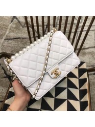 Replica Chanel Flap Shoulder Bag Sheepskin Leather 77399 white HY20161hD86