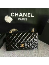 Replica Chanel Flap Shoulder Bags Black Original Patent Leather CF1112 Gold HY8689UD97