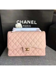 Replica Chanel Flap Shoulder Bags Pink Original Calfskin Leather CF1113 Gold HY9861KG80
